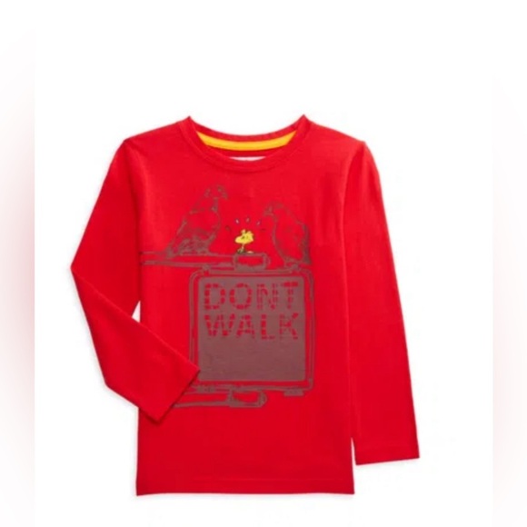 NWT in pkg appaman peanuts Woodstock don’t walk red long sleeve T kids - Picture 1 of 2